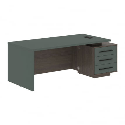 Стол руководителя правый VELION VCT 2090 R Нефрит Дуб Сильвер_0