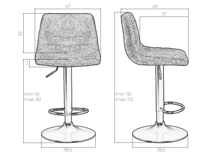 Стул барный ДОБРИН ТРАВИС, какао (ВИВАЛДИ43) / DOBRIN TRAVIS, (VIVALDI43)_8