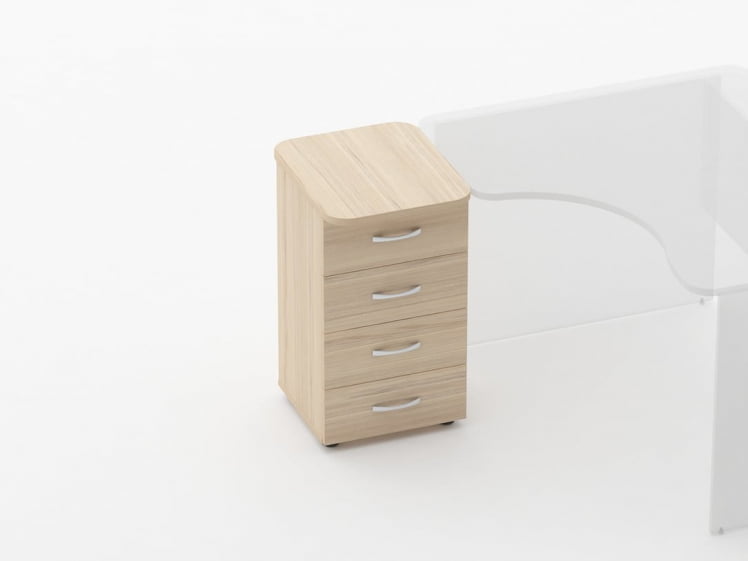 Тумба приставная на 4 ящика Glassy 3.10.11 Туя_1