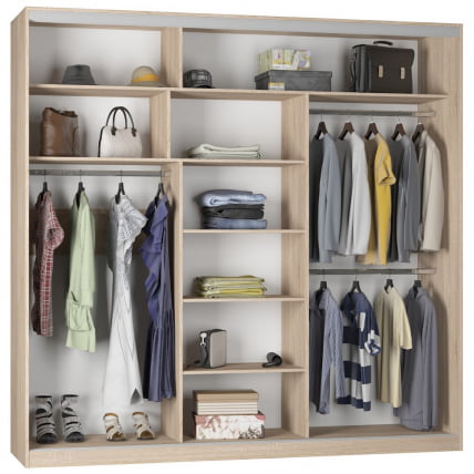 Шкаф-купе B-230х235х60-3(ДВ-D7D8D7)_1