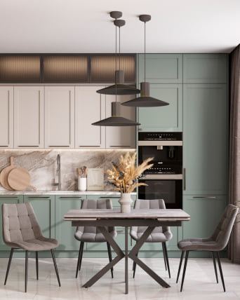 Стол раскладной Мармер 120-180*80*76 см керамика антрацит / Marmer_2