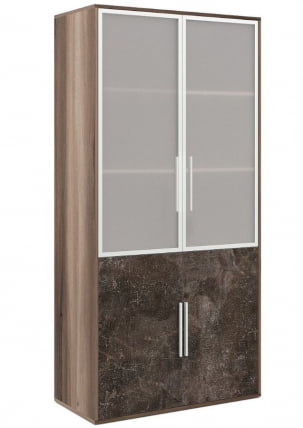 Шкаф для бумаг B-TONE BTN36150142 Вяз Бетон темный_0