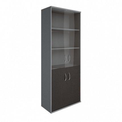 Шкаф высокий широкий Riva А.СТ-1.2 Венге/Металлик_0