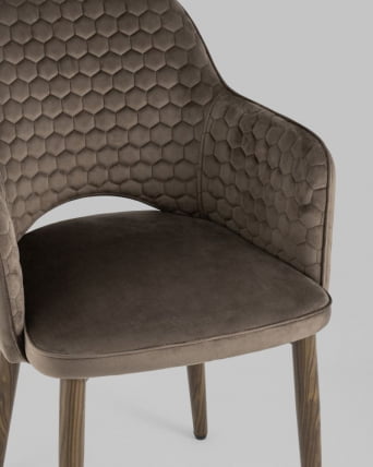 Стул Венера Хани велюр Коричневый_8