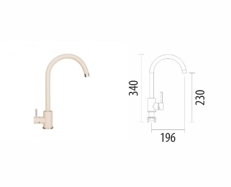 Смеситель СМ 2 Латте камень_1