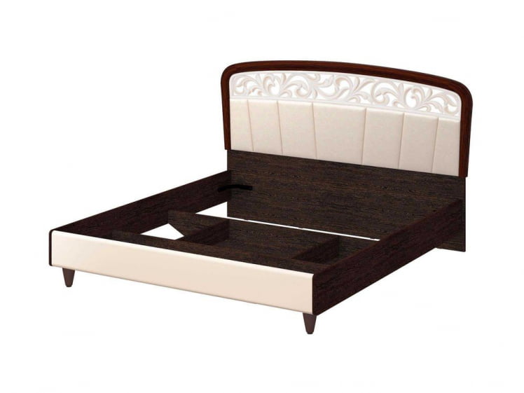 Кровать 180*200 Катрин 92.04 Дуб венге Белый песок Санчо крем_0