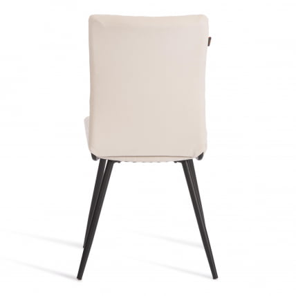 Стул обеденный Monte Carlo флок , 50х55х93, молочный/черный, 4_3