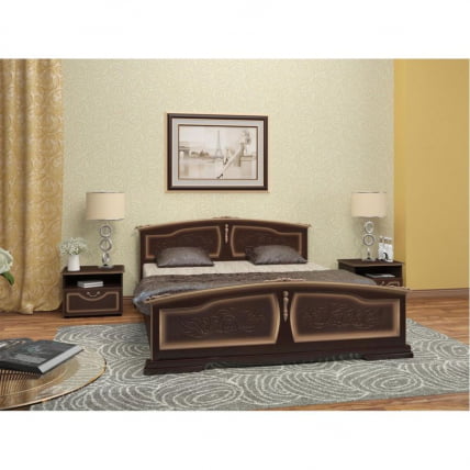 Кровать из массива Елена 200х160 Орех темный_1