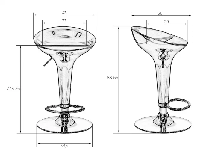 Стул барный DOBRIN BOMBA Черный_8