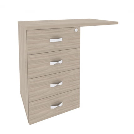 Тумба приставная (универсальная л/пр) ONIX O.TPU-4 Дуб Аттик_0