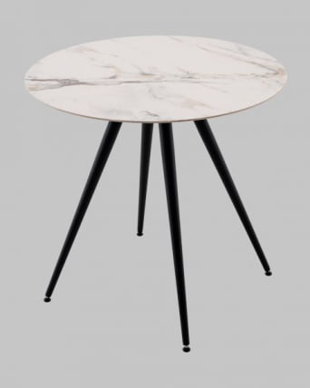 Стол Ники круглый столешница керамика Ice Jade 800_2