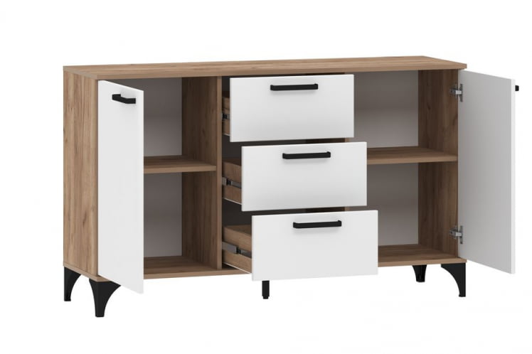 Тумба Марсель НМ 013.79 Меренга Дуб Крафт табачный_1