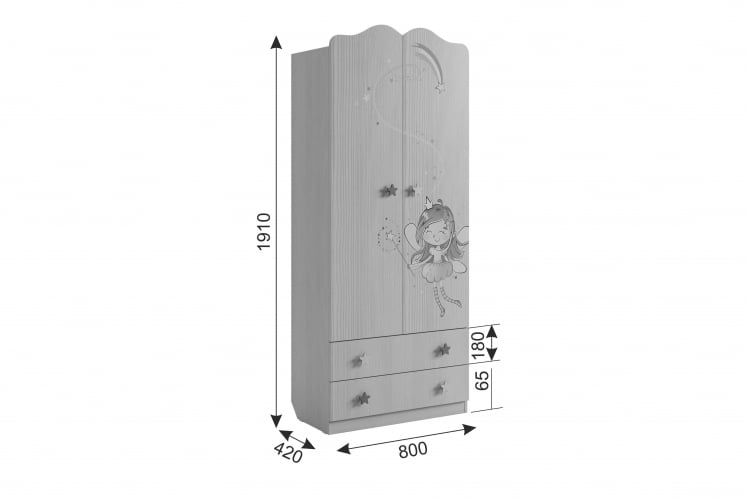 Детский гарнитур Чудо К2 Белый рамух/нежно-розовый (велюр)_6