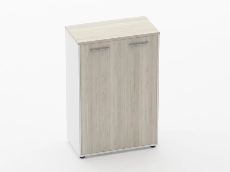 Шкаф 2 широкий закрытый Deka 10.12.131 Дуб Сантана светлый/Белый_0