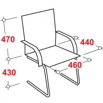 Кресло офисное ФА_Конф-ц САМБА Силв 100551 вишня / FA_Конф-ц SAMBA Silv_1