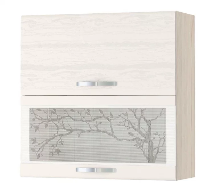 Шкаф-витрина Графит 74.09 Сосна Астрид /Ваниль_0