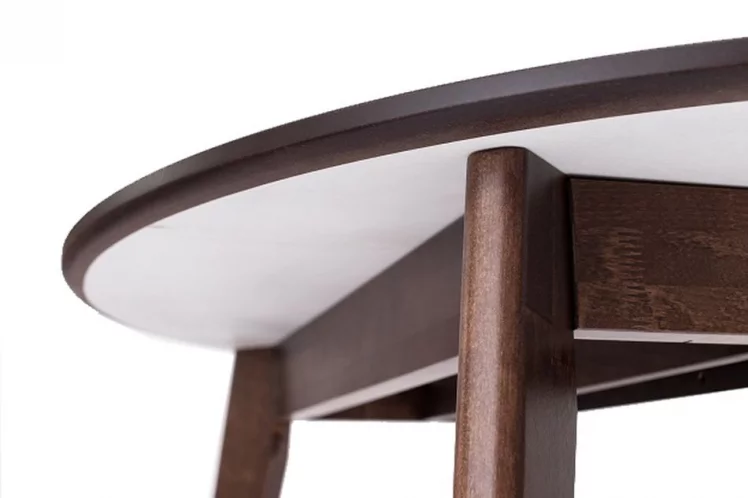 Стол обеденный Орион 100x100 Морилка Дуб натуральный Эмаль белая_4