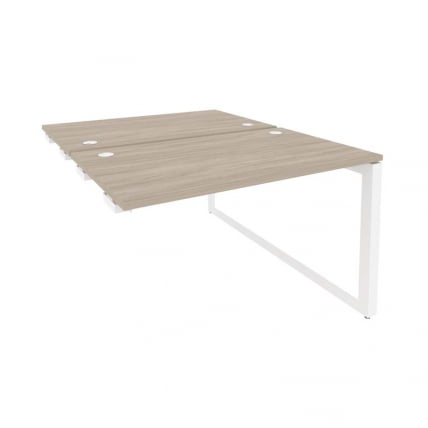 Стол-приставка двойной на О-образном м/к к опорым элем. ONIX O.MO-D.SPR-2.7 Дуб Аттик/Белый_0
