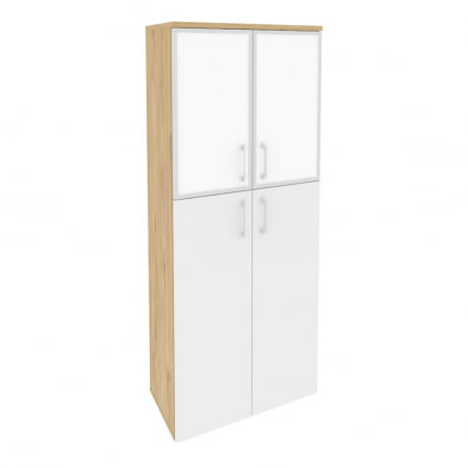 Шкаф высокий широкий ONIX O.ST-1.7R white Тиквуд Светлый/Белый_0