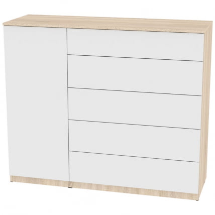 Комод Калисто(К38)1147х1352х468ПУСХтоОПЕН(ДСС-Белый) / Калисто(K38)1147х1352х468PUSHtoOPEN(ДСС-Белый)_0