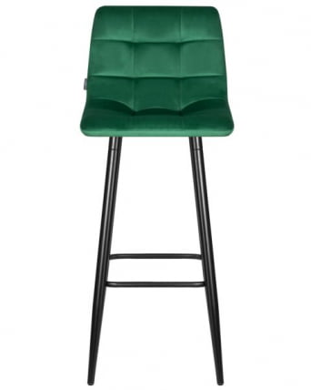 Стул барный DOBRIN NICOLE (черные матовые ножки, зелёный велюр (108-64)) 2 шт_6