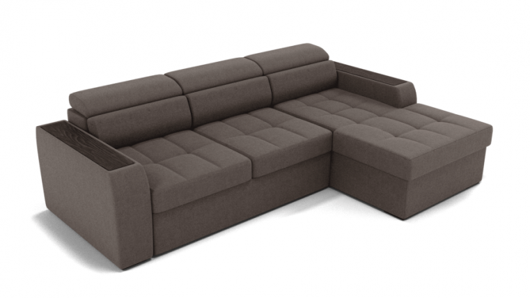 Диван Манчестер (ЗР) Цвет фасада: Серо коричневый; Тип: Левый/правый; Материал фасада: Металл/Велюр_0