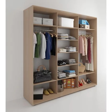 Шкаф-купе 3-х дверный Акцент-Лайт 3 1500х600 Дуб молочный_1