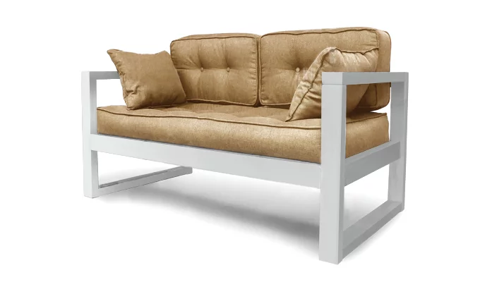 Диван двухместный DEmoku Д-2 бежевый_белый_0
