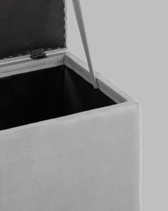 Пуф с крышкой Нильсон велюр Серый_4