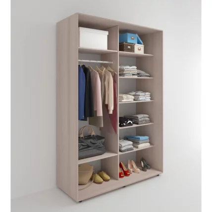 Шкаф-купе 2-х дверный Акцент-Лайт Д 1000х600 Дуб молочный_1