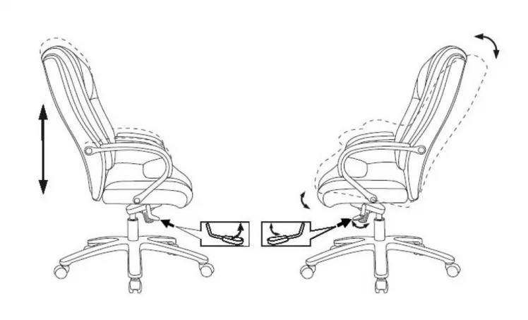 Кресло руководителя Бюрократ T-9925SL кожа Черный_6