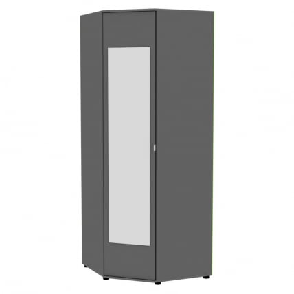 Шкаф распашный Алиса(H6_M2)2230х854х854сторцевойручкой(Графит)_0