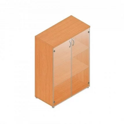 Шкаф для документов с прозрачными стеклами Р.Шс-3СБ бук Бавария_0