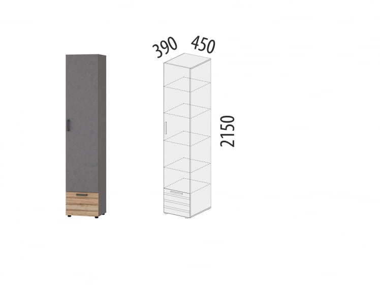 Шкаф-пенал (лев/прав) Денвер 401.06_1