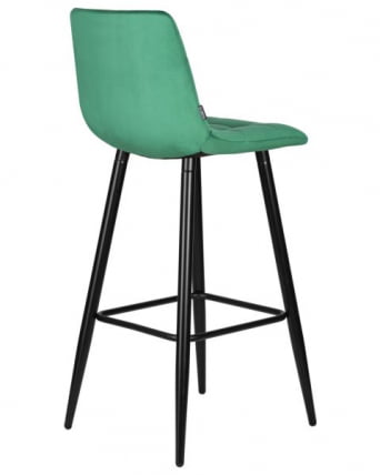 Стул барный DOBRIN NICOLE (черные матовые ножки, зелёный велюр (108-64)) 2 шт_4
