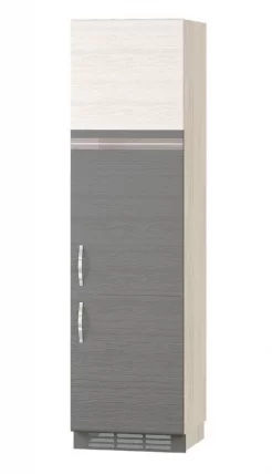 Пенал под встраиваемый холодильник (лев/прав) Графит 74.77 Сосна Астрид/Ваниль/Графит_0