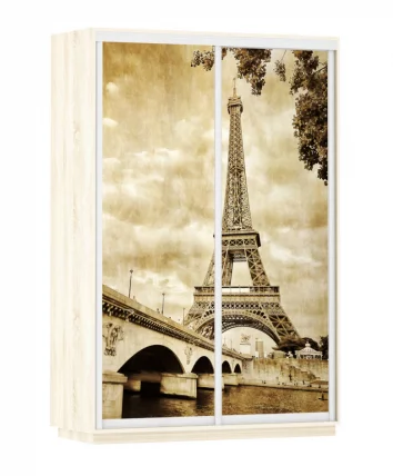 Шкаф-купе двухдверный Экспресс Дуо 1600х2200h Париж/Дуб сонома_0