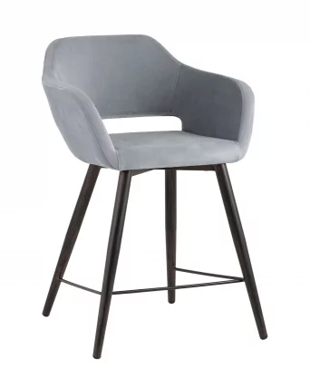 Стул полубарный Саймон ПЛ велюр Cерый / Cерый_0