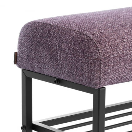 Банкетка-обувница Charli Lux Б/Чарли Люкс велюр/букле, VT shape wood rose_2