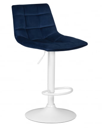 Стул барный ДОБРИН ТАИЛОР ВХИТЕ (синий велюр (МДЖ9-117)) 2 шт / DOBRIN TAILOR WHITE (MJ9-117))_2