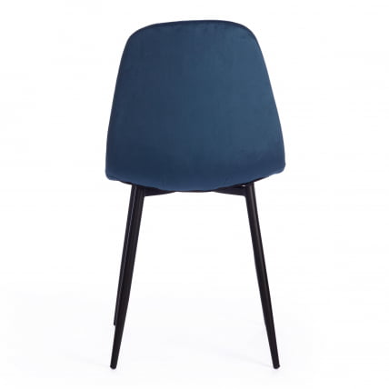 Стул BREEZE (mod. 4724) вельвет/металл, 44 х 53 х 87 см, Blue (синий) HLR63 / черный_3