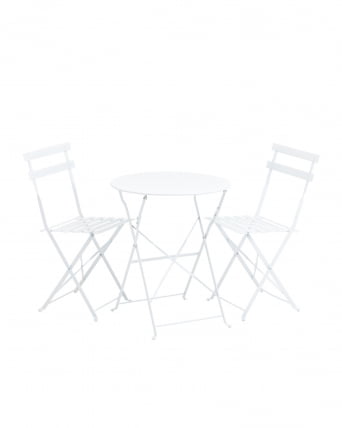 Комплект стола и двух стульев Бистро Белый_0