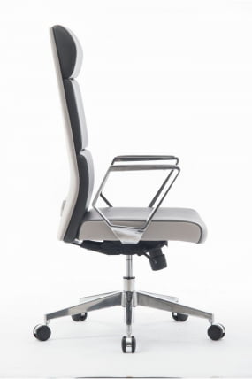 Кресло офисное LONDON LUX Темно-светло серый_3