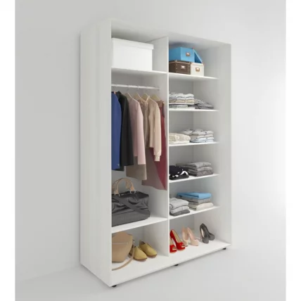 Шкаф-купе 2-х дверный Акцент-Сим Д 1000х600 Выбеленное дерево_1