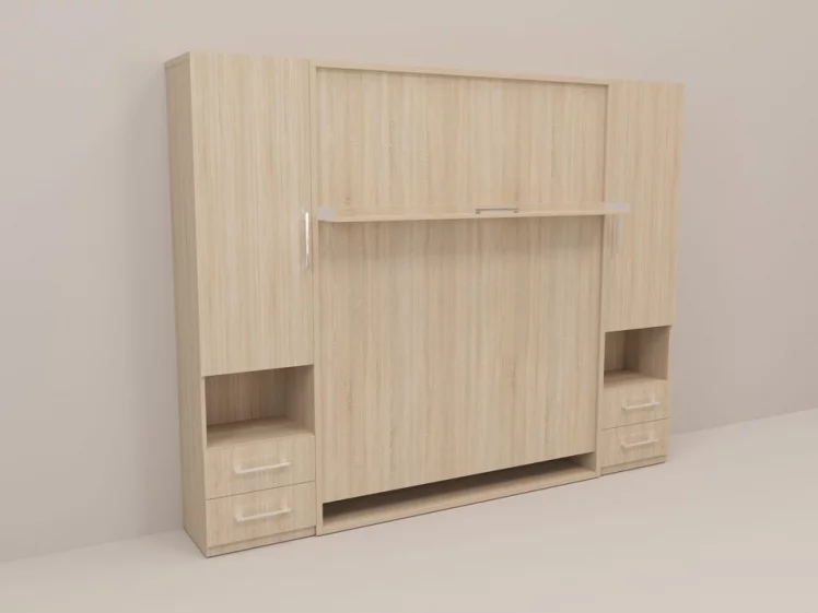 Кровать-трансформер Смарт 1 Ш+К+Ш 1600 Ясень шимо темный_0