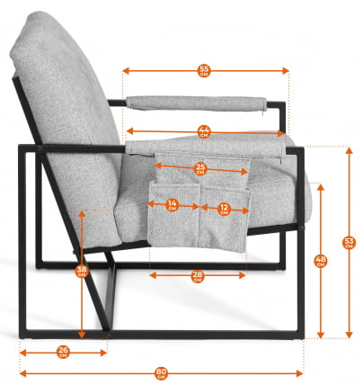 Кресло Charli LUX/Чарли Люкс экокожа , Sharp Черный, 70х80х82 см_13