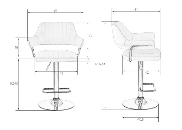 Стул барный DOBRIN CHARLY (красный) 2 шт_7