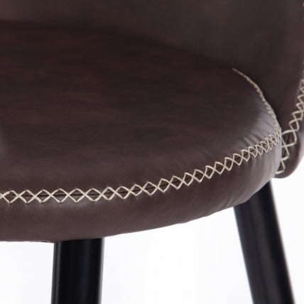 Стул барный FLAIR BAR (mod. 9018) экокожа/металл, 60 х 56 х 106 см , коричневый 1/черный_7