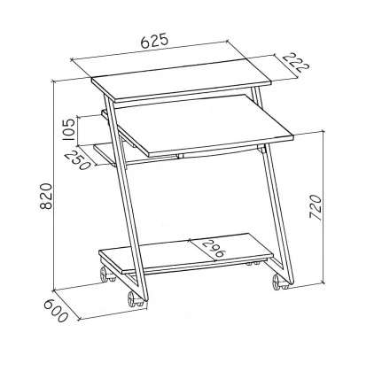 Стол для ноутбука КС 20-33 М3 Венге_1
