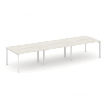 Стол переговорный Стайл Проджект СН-59П.СПРГ-053.3 Дуб Наварра/Металл Белый 4140*1180*750 / SN-59P.SPRG-053.3_0